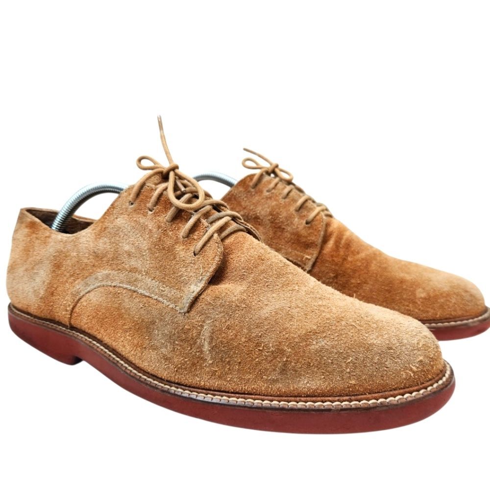 L.L. Bean Mens Suede Lace Up Casual Oxford Shoes US 10